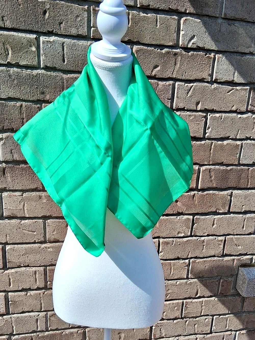 Vintage Monique Martin Square Green Scarf